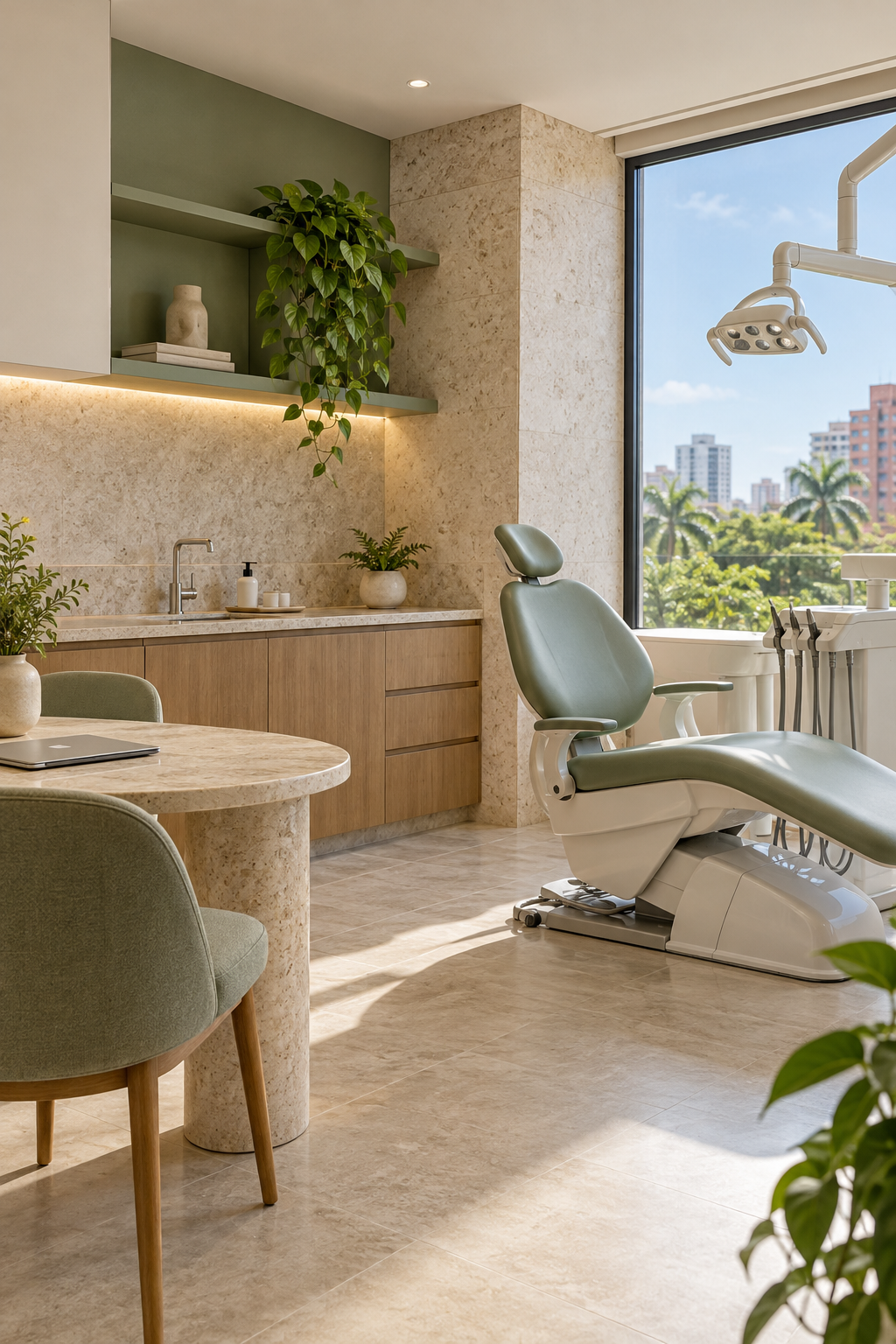 Imagen conceptual de un espacio de consulta dental